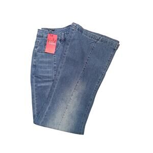 Emmiol Hello Women's Wide Leg Jeans XL Blue NWT